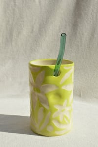 Image 12 of The SoulShine Co. Grip Straw Cup - Chartreuse
