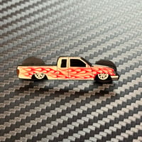 Flames Toyota pickup