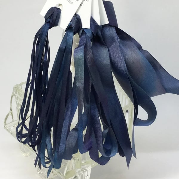 Image of NEW! French Indigo 3.5mm Silk Ribbon by Mary Jo Hiney