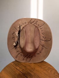 Image 2 of "Psalm 139:14" Burned Cross Hat, Bible Verse Cowboy Hat, Christian Hats, Christian Accessories