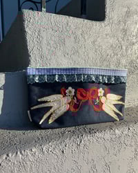 Image 1 of Love Birds Denim XL Clutch 