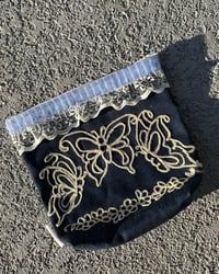 Image 1 of Butterflies Mini Denim  Clutch 