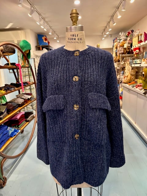 Image of Knit Long Sweater Jacket (Two Colors)