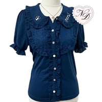Image 1 of Axes Femme Navy Blouse Top