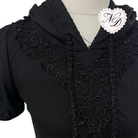 Image 2 of Axes Femme Black Hooded Shirt Top