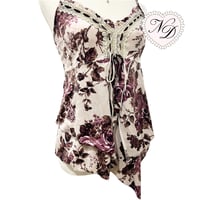Image 2 of L'EST ROSE Floral Velvety Camisole Top