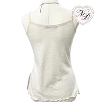 Image 3 of Angel Nap Ivory Fur Trim Camisole Top