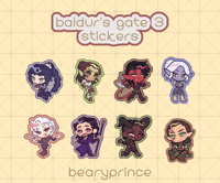 BG3 Glitter Stickers