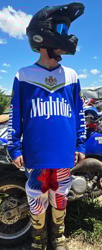 Image 4 of Winnie Blue Moto Jersey