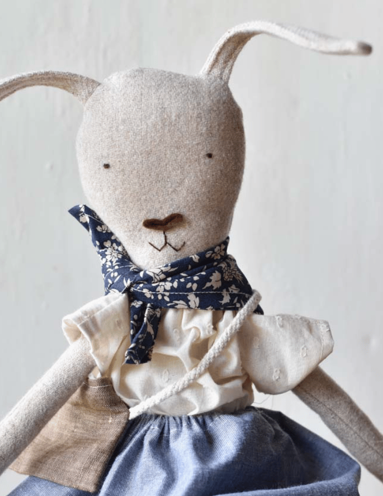 Image of Handmade Dolls in Clothing- Rabbits, Bear or Frog