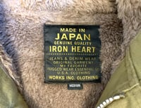 Image 3 of Iron Heart IMH-15 alpaca lined N-1 type deck half coat, size M