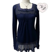  Axes Femme Navy Babydoll Top