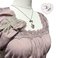Image 2 of Axes Femme Pink Lace Milkmaid Top