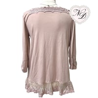 Image 4 of Axes Femme Pink Lace Milkmaid Top