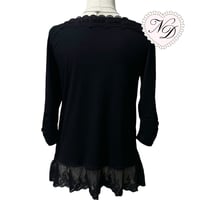 Image 3 of Axes Femme Black Lace Milkmaid Top #2
