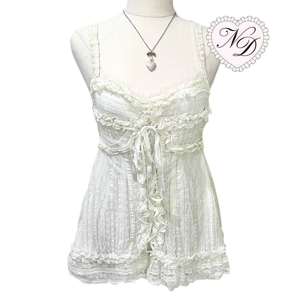 Japanese brand Ivory Lace Camisole Top | Nat's Delicates