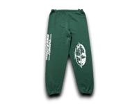 Image 2 of Aaliyah 2pac Ny art dept upcycled screen print green/white sweatpants