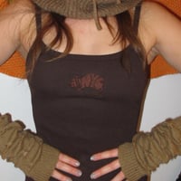 Image 1 of Sk8er Dress w/ Rat in Brown