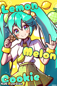 Image 2 of Lemon Melon Cookie Miku Print
