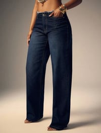 Image 6 of SKYNLYDRESS - Jeans Streetwear pour femmes Fuzzy Patchwork Pocket Denim Jeans