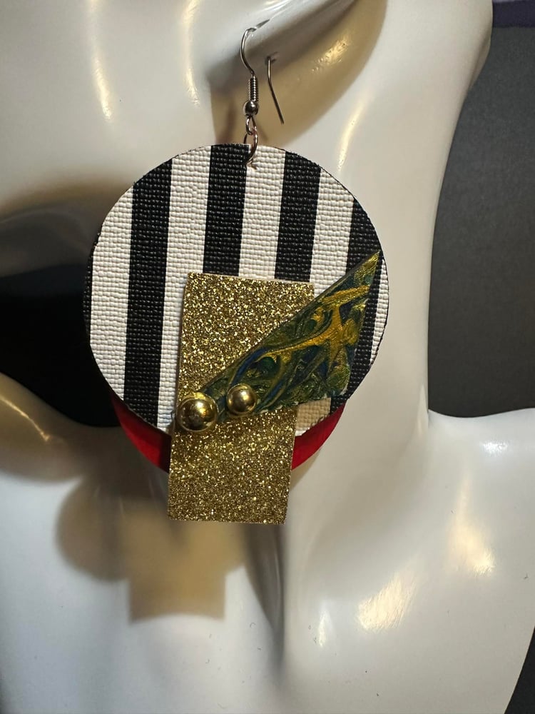 Image of Mixed Media Wooden Earrings