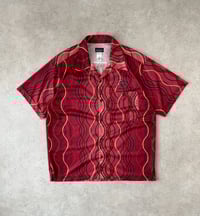 Patagonia Rhythm SS Shirt Wavey Red Custom Logo Medium Mens 