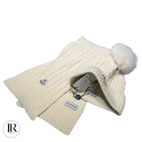 Image 4 of Moncler Hat with Pom Pom & Scarf Set – Limited Edition Winter Accessories