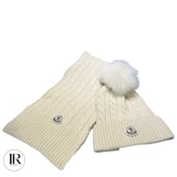 Image 5 of Moncler Hat with Pom Pom & Scarf Set – Limited Edition Winter Accessories