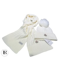 Image 2 of Moncler Hat with Pom Pom & Scarf Set – Limited Edition Winter Accessories
