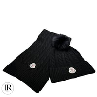 Image 7 of Moncler Hat with Pom Pom & Scarf Set – Limited Edition Winter Accessories