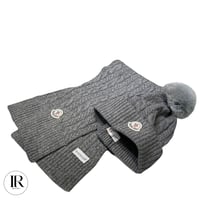 Image 11 of Moncler Hat with Pom Pom & Scarf Set – Limited Edition Winter Accessories
