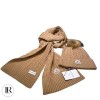 Image 12 of Moncler Hat with Pom Pom & Scarf Set – Limited Edition Winter Accessories