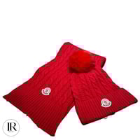 Image 16 of Moncler Hat with Pom Pom & Scarf Set – Limited Edition Winter Accessories