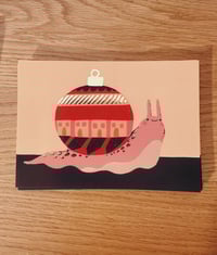 XMAS SNAIL Greeting Card