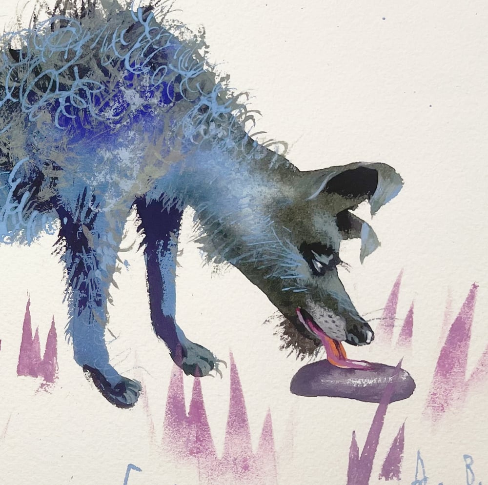 Image of Hund mit Stein