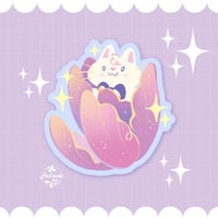 Image 2 of Tulip Cat - Sticker