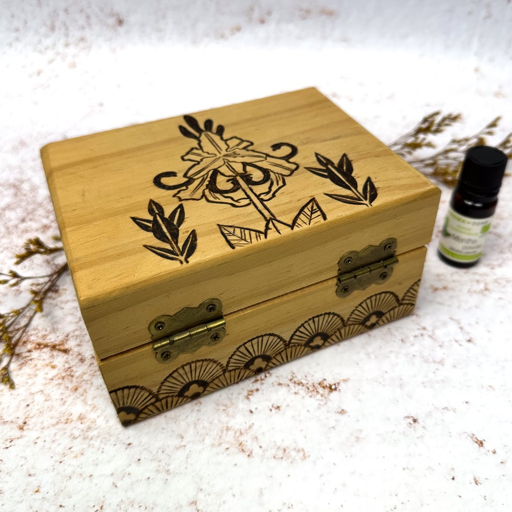 Image of Coffret à Huiles Essentielles Fleurs art nouveau 