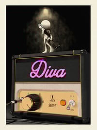 Image 1 of One of a Kind Musical Art Print "Diva" (Artists Proof) 1/1
