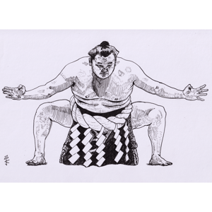 Image of Hakuho ink drawing