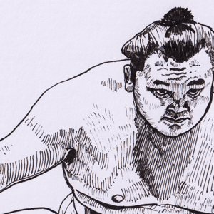 Image of Hakuho ink drawing