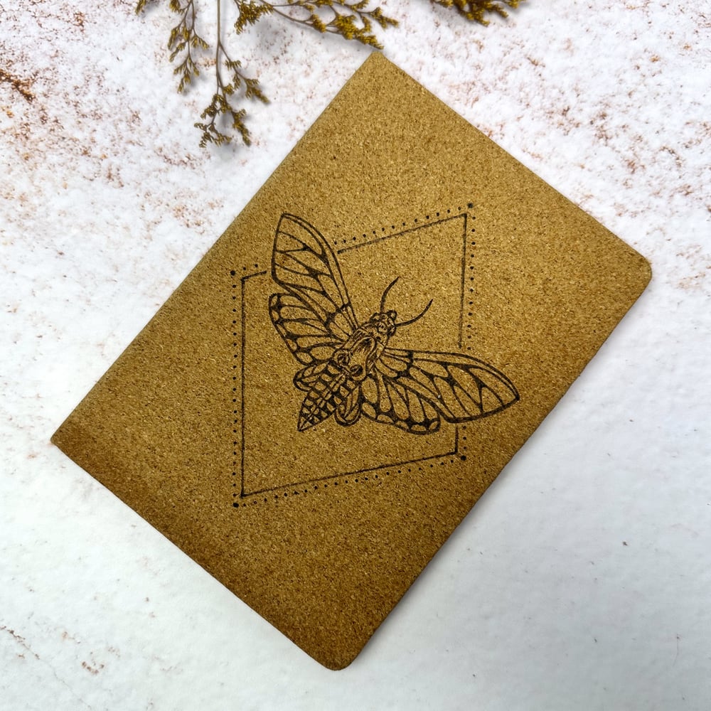 Image of Carnet Ligné en Liège Papillon de Nuit