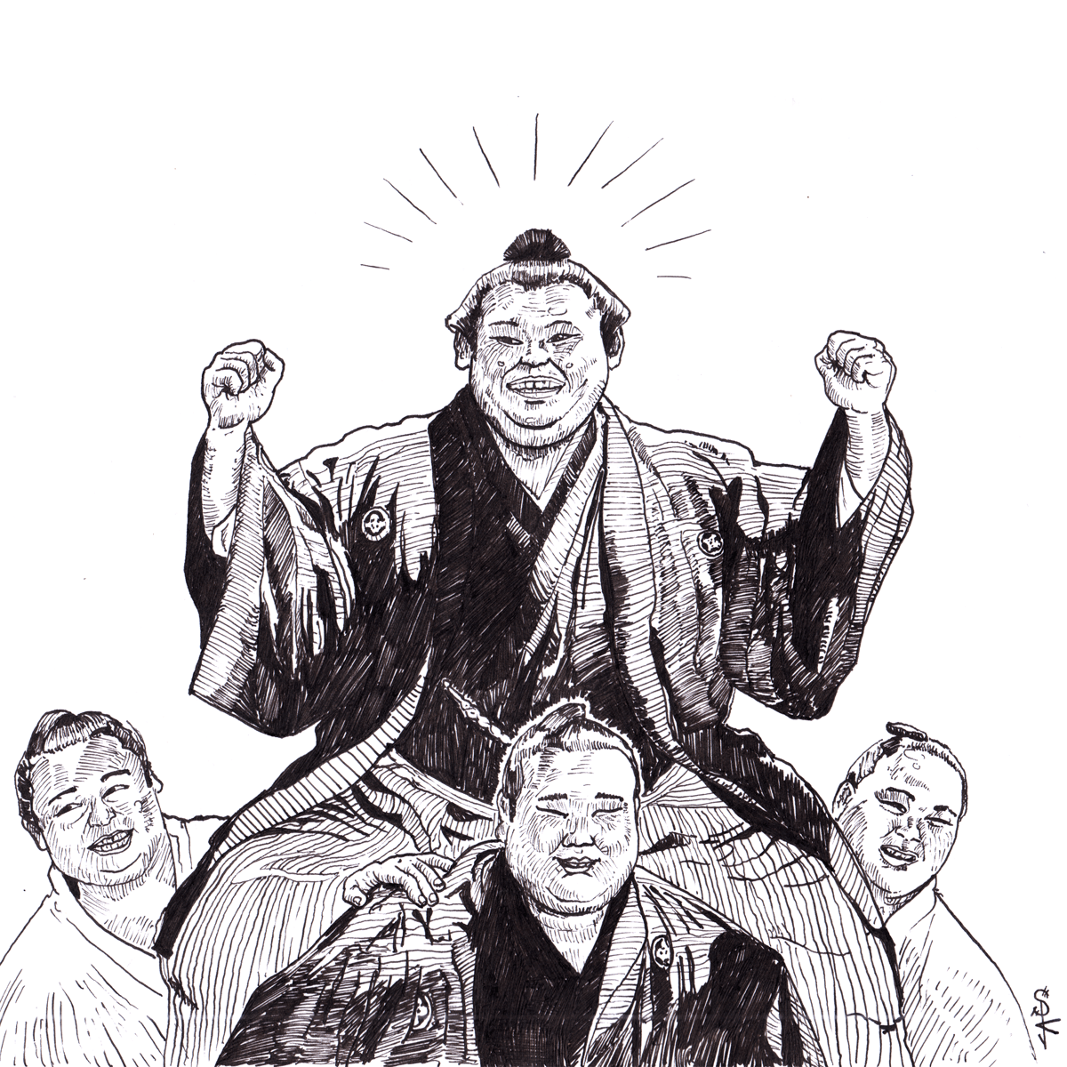 Image of Onosato A4 ink drawing