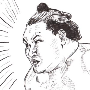 Image of Hoshoryu A4 ink drawing