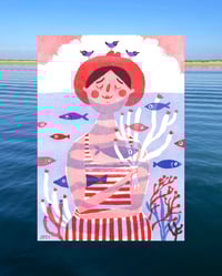 Image 3 of Longing for the Sea • Riso print