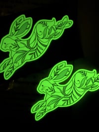 Image 1 of Rabbit Glow in the Dark XL Vinyl Sticker