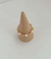 Image 2 of Pearl Kisses Beaded Ring 