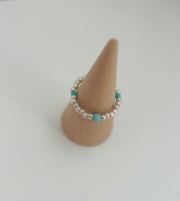 Image 2 of Turquoise Waves Beaded Ring 