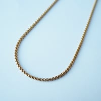 Image 3 of *NEW* Box Chain Necklace in gold - 18k gold plate tarnish proof