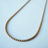Image 5 of *NEW* Box Chain Necklace in gold - 18k gold plate tarnish proof