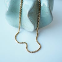 Image 2 of *NEW* Box Chain Necklace in gold - 18k gold plate tarnish proof